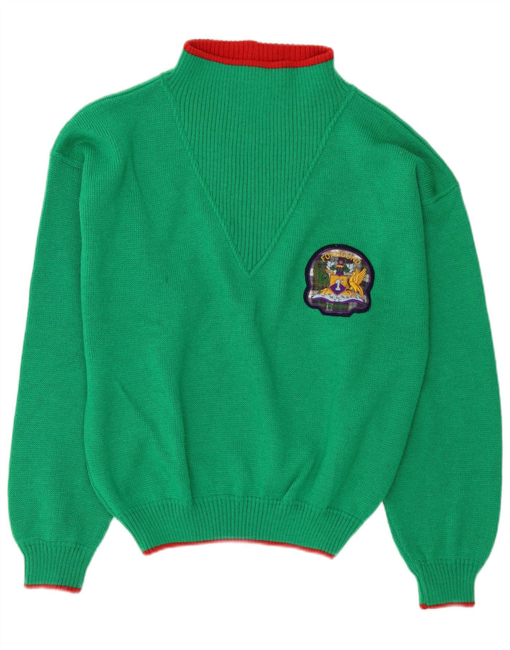 Foxhound - Jersey con cuello de tortuga gráfico para hombre, lana verde grande