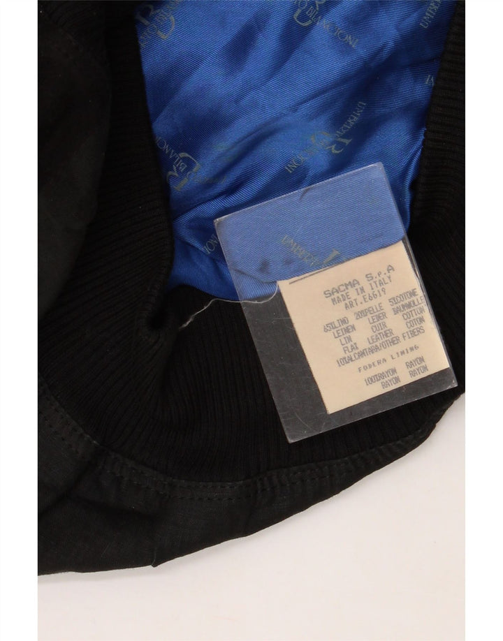 Umberto Bilancioni Chaqueta Bomber para Hombre UK 38 Mediana Negra Geométrica