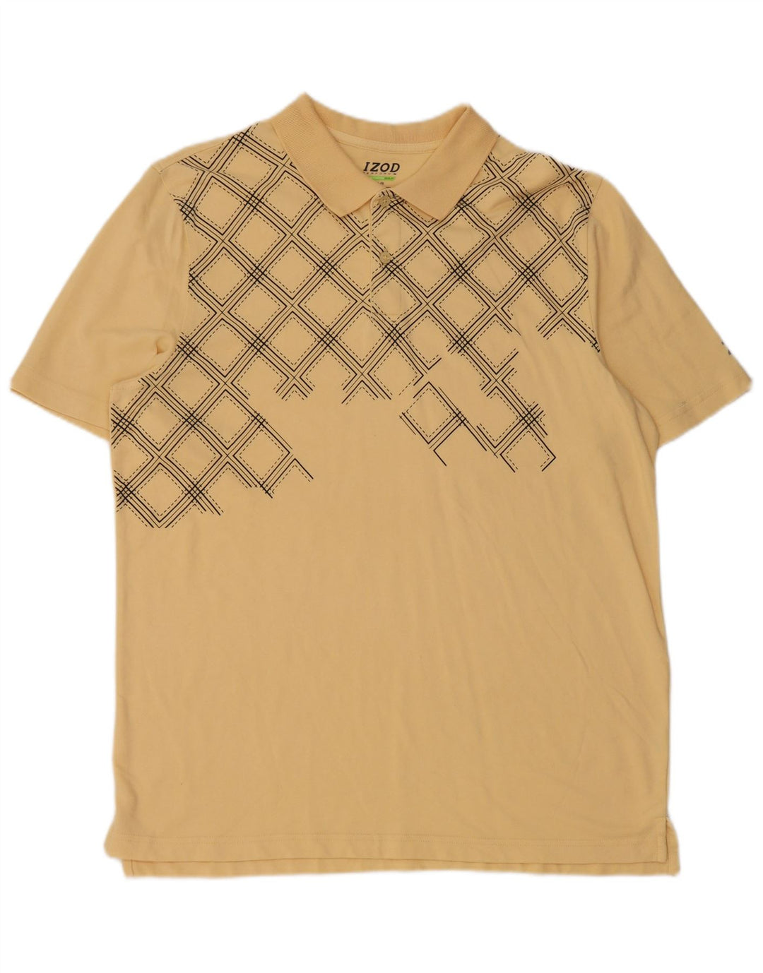 Izod Polo Hombre De Algodón A Cuadros Amarillos Grandes