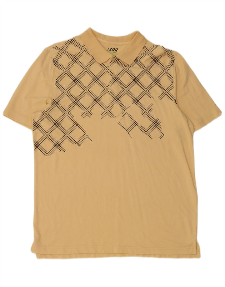Izod Polo Hombre De Algodón A Cuadros Amarillos Grandes
