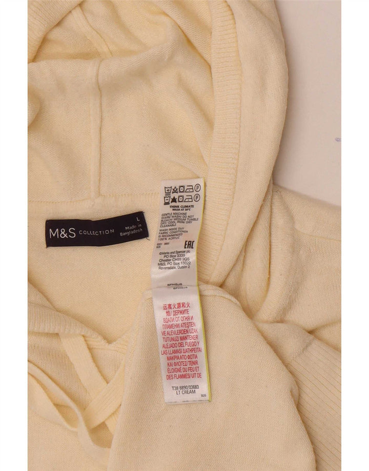Marks & Spencer Suéter de gran tamaño con capucha para mujer UK 46 Large Beige