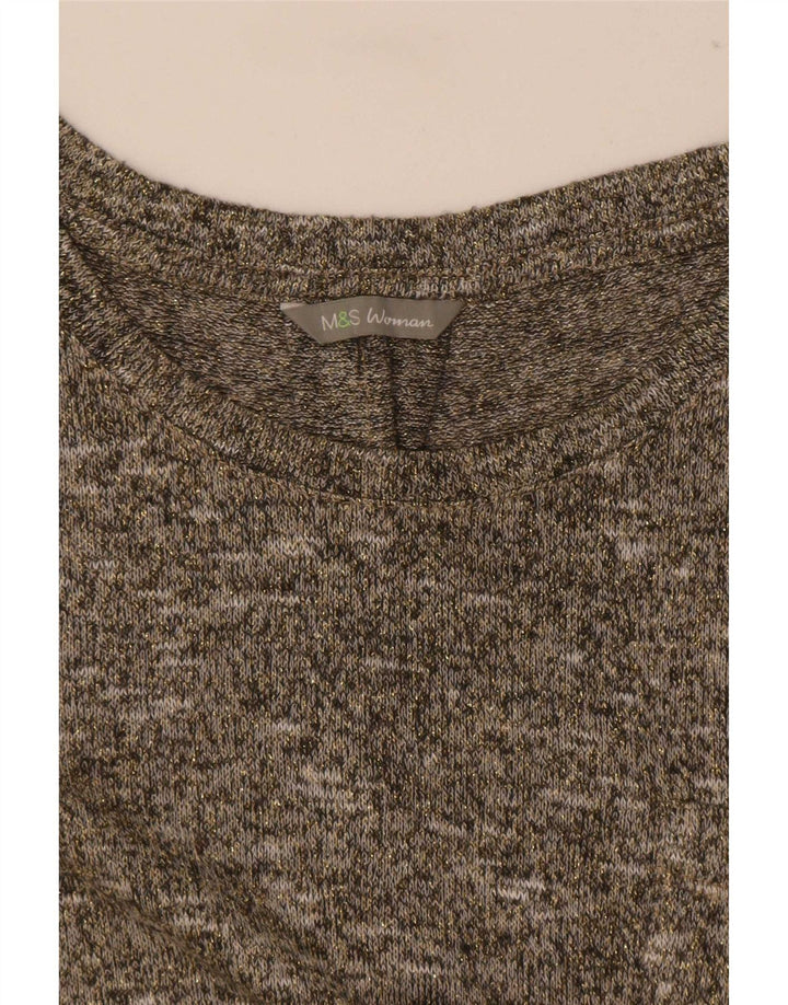 Marks & Spencer Camiseta para mujer Top UK 44 Gris medio moteado