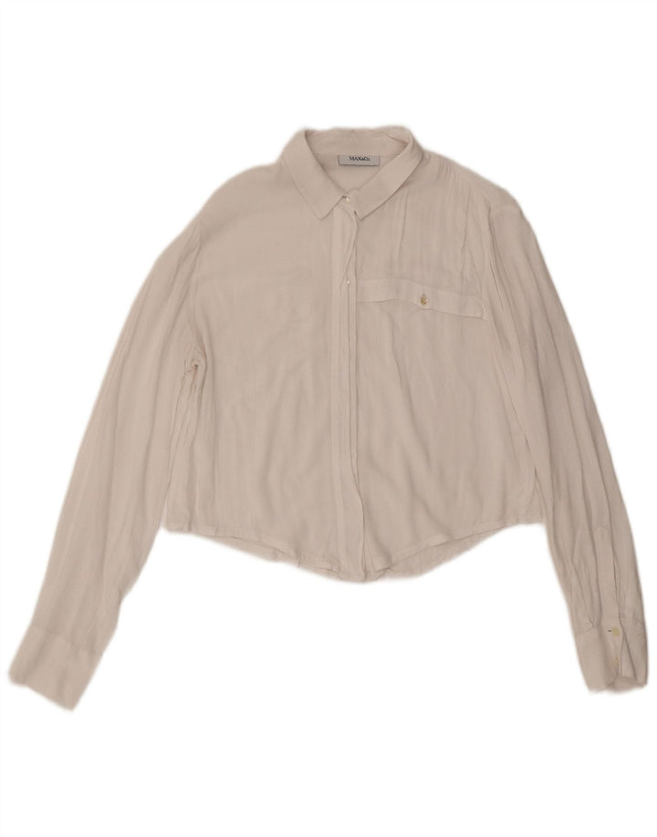 Max & Co. Camisa corta para mujer UK 10 Small White Spotted
