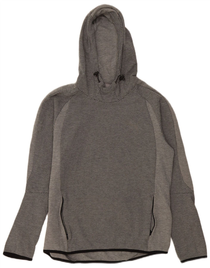 PUMA Sudadera con capucha para hombre, jersey de algodón con manchas gris medio