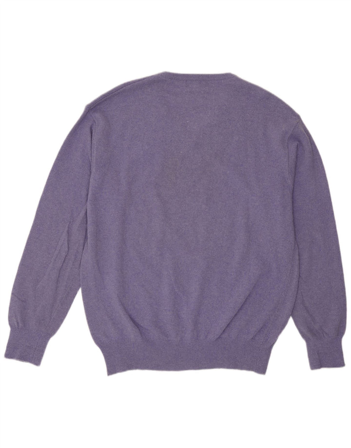 Kappa Hombre Jersey Con Cuello En V Jersey De Lana De Cordero Morado Grande