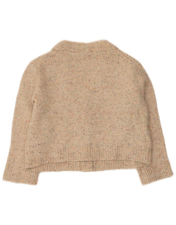 Whistles Cárdigan de manga 3/4 para mujer, talla 40, talla pequeña, color beige