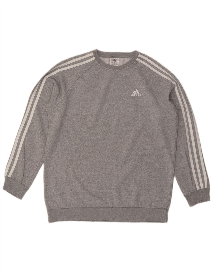 ADIDAS Sudadera extragrande para mujer Reino Unido 8/10 Pequeño gris moteado