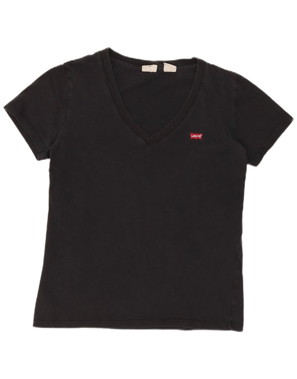 Levi's Camiseta Mujer Top UK 2 2XS Negro Algodón