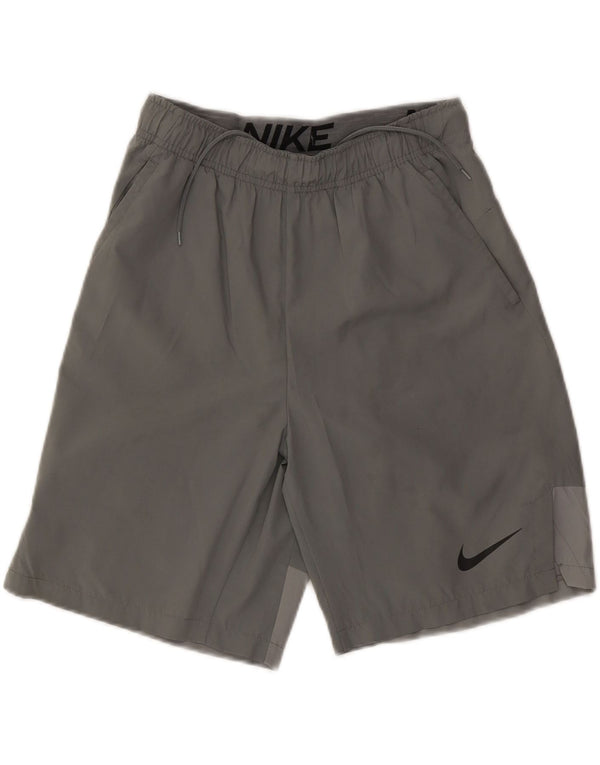 Nike - Pantalones cortos deportivos Dri Fit para hombre, poliéster gris pequeño