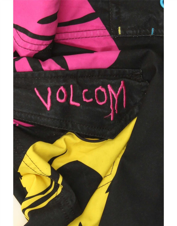 Volcom Hombre Graphic Bañador Shorts Mediano Poliéster Negro