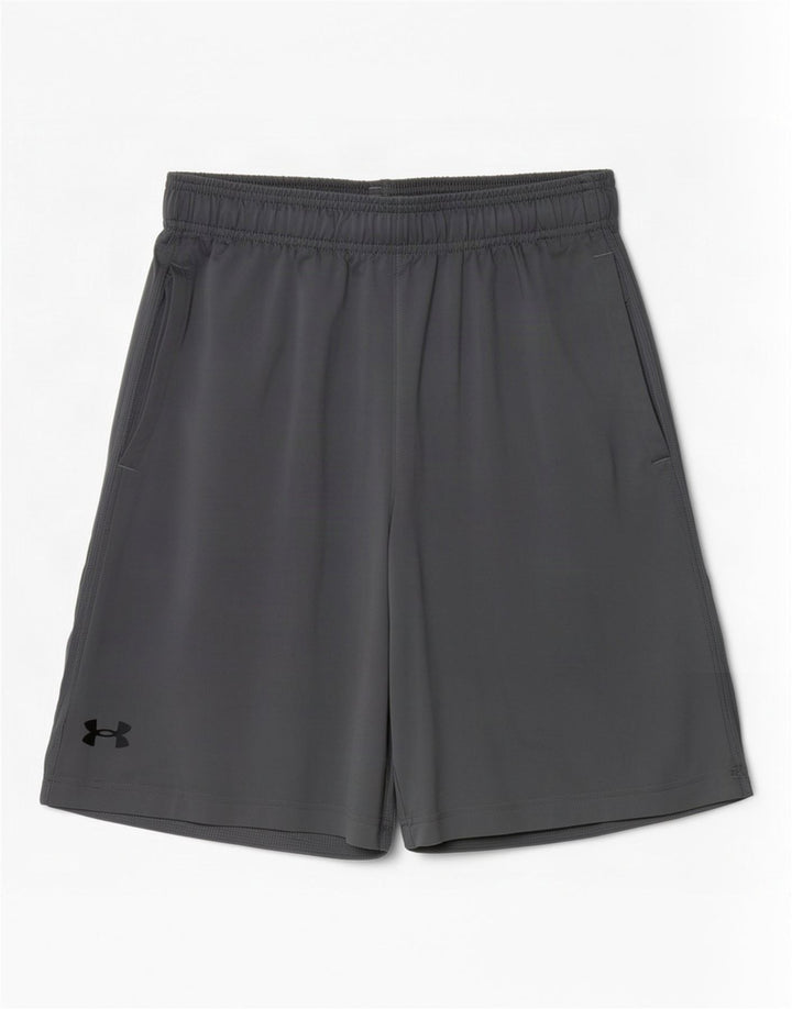 Under Armour Pantalones cortos deportivos holgados para hombre Poliéster gris pequeño