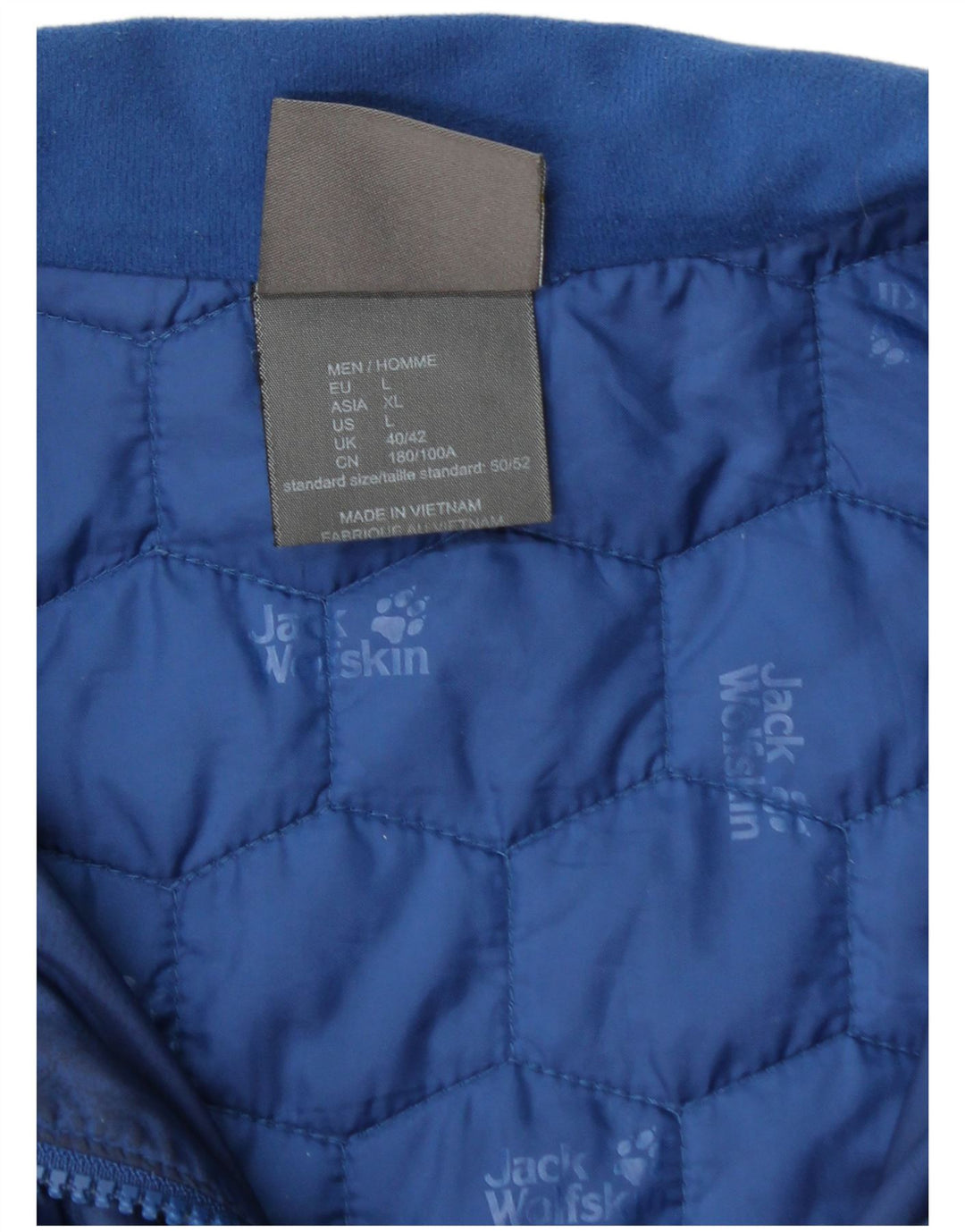 JACK WOLFSKIN Chaqueta acolchada para hombre UK 40/42 Grande Azul Poliéster