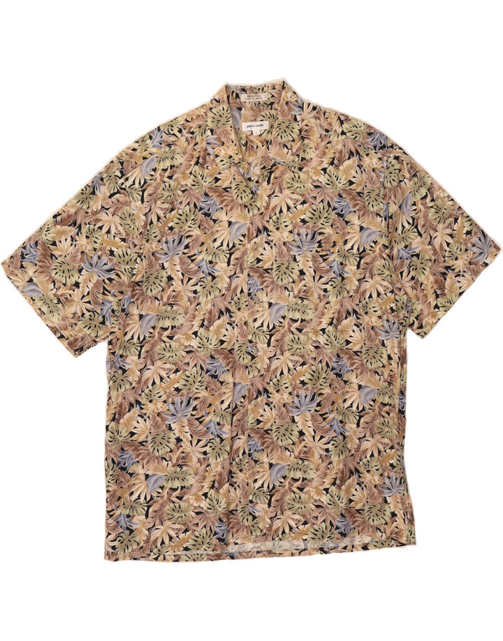 PIERRE CARDIN Mens Abstract Pattern Short Sleeve Shirt Large Multicoloured Vintage Pierre Cardin and Second-Hand Pierre Cardin from Messina Hembry 