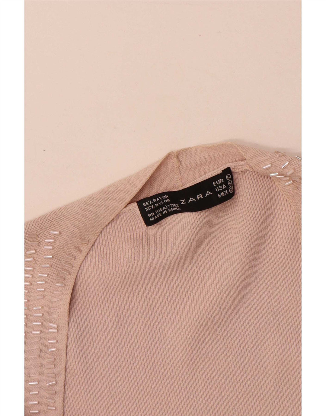 Zara Blusa Mujer Top UK 40 Grande Rayón Rosa