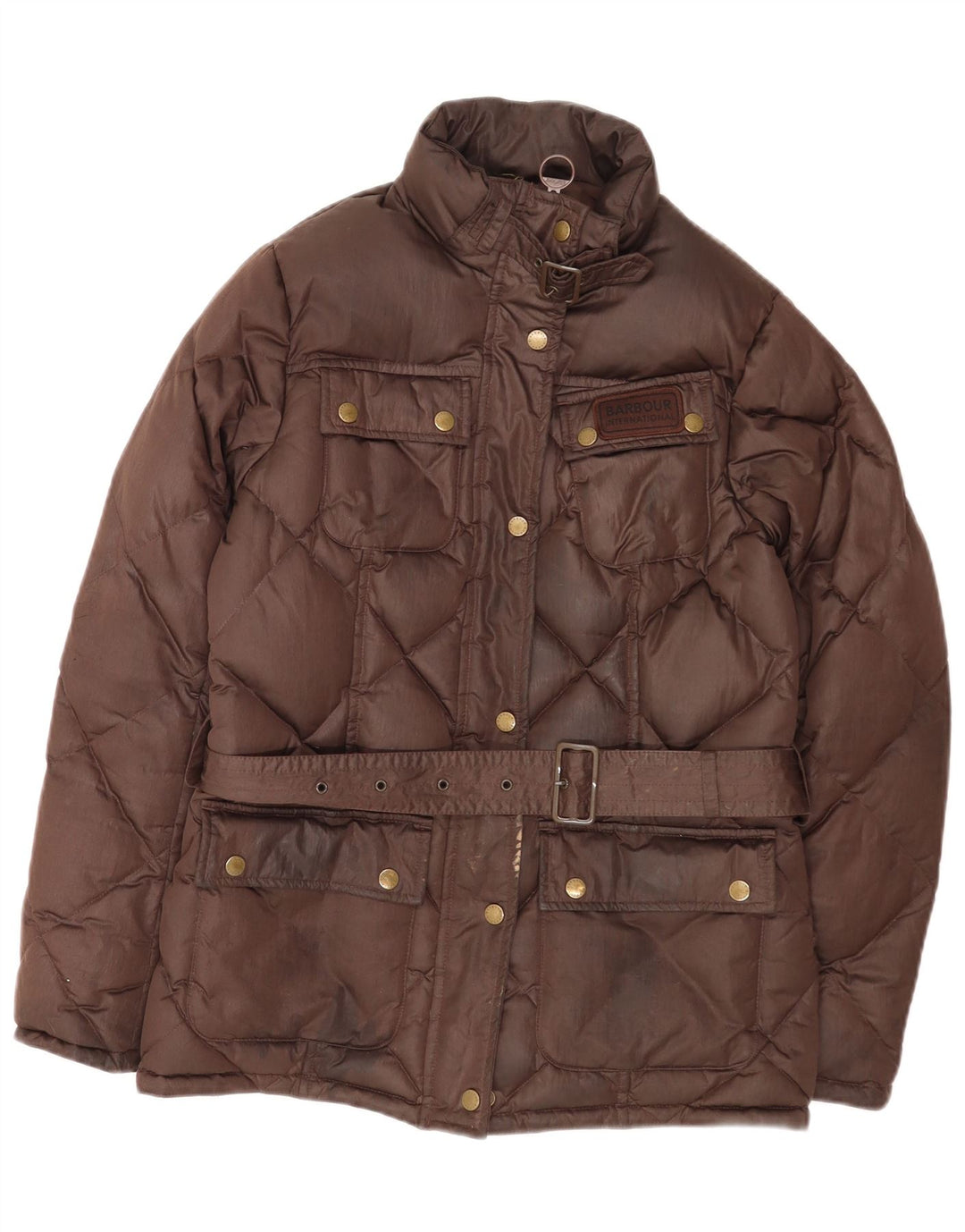 Barbour Chaqueta Acolchada Para Mujer UK 42 Poliéster Marrón Medio