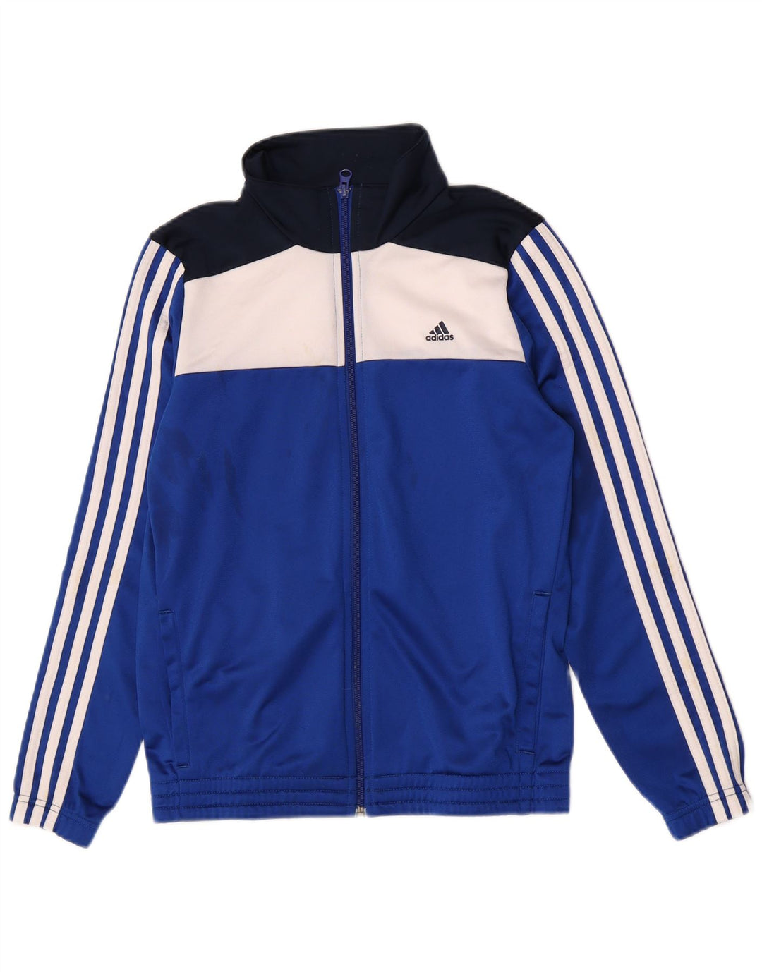 Adidas - Chaqueta de chándal para niño, 13-14 años, color azul, poliéster