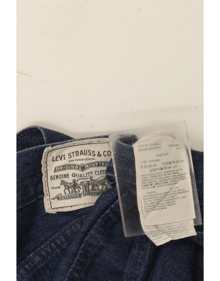 Vaqueros Levi's Mujer Rectos W27 L29 Azul Marino Algodón