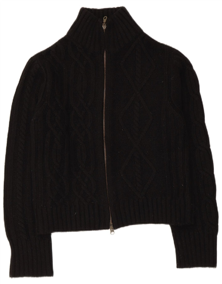 Marlboro Classics - Cárdigan para mujer, talla 12, lana negra mediana