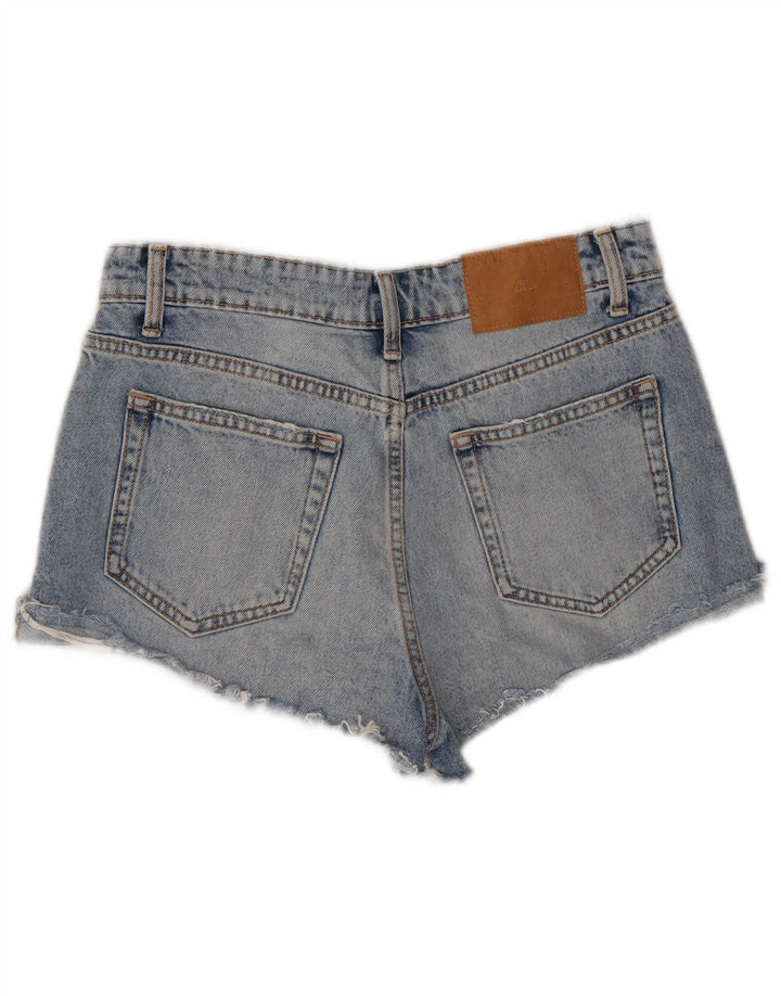 Zara Pantalones cortos de mezclilla para mujer EU 36 XS W26 Azul