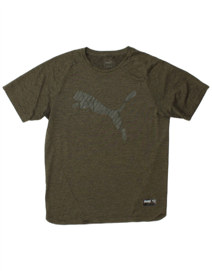 Puma Camiseta gráfica para hombre Top Small Caqui Poliéster
