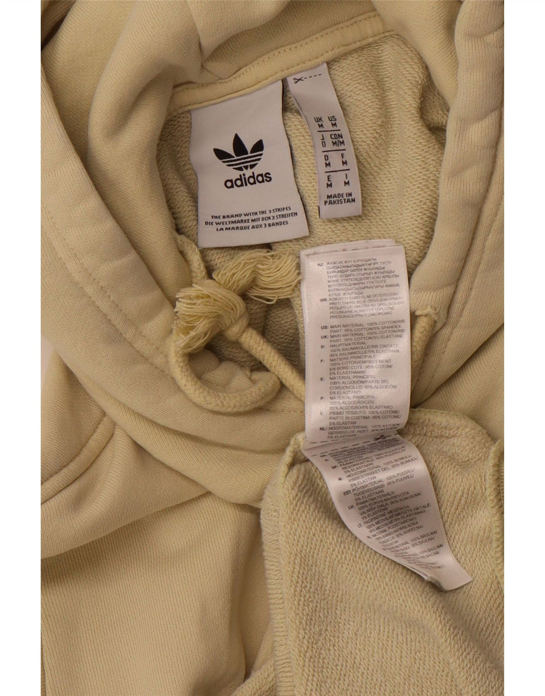 ADIDAS Jersey con capucha gráfica para hombre Algodón amarillo medio