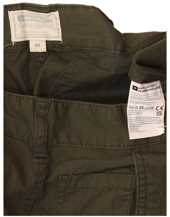Pantalones cortos tipo cargo para hombre Mountain Warehouse W40 XL Algodón verde