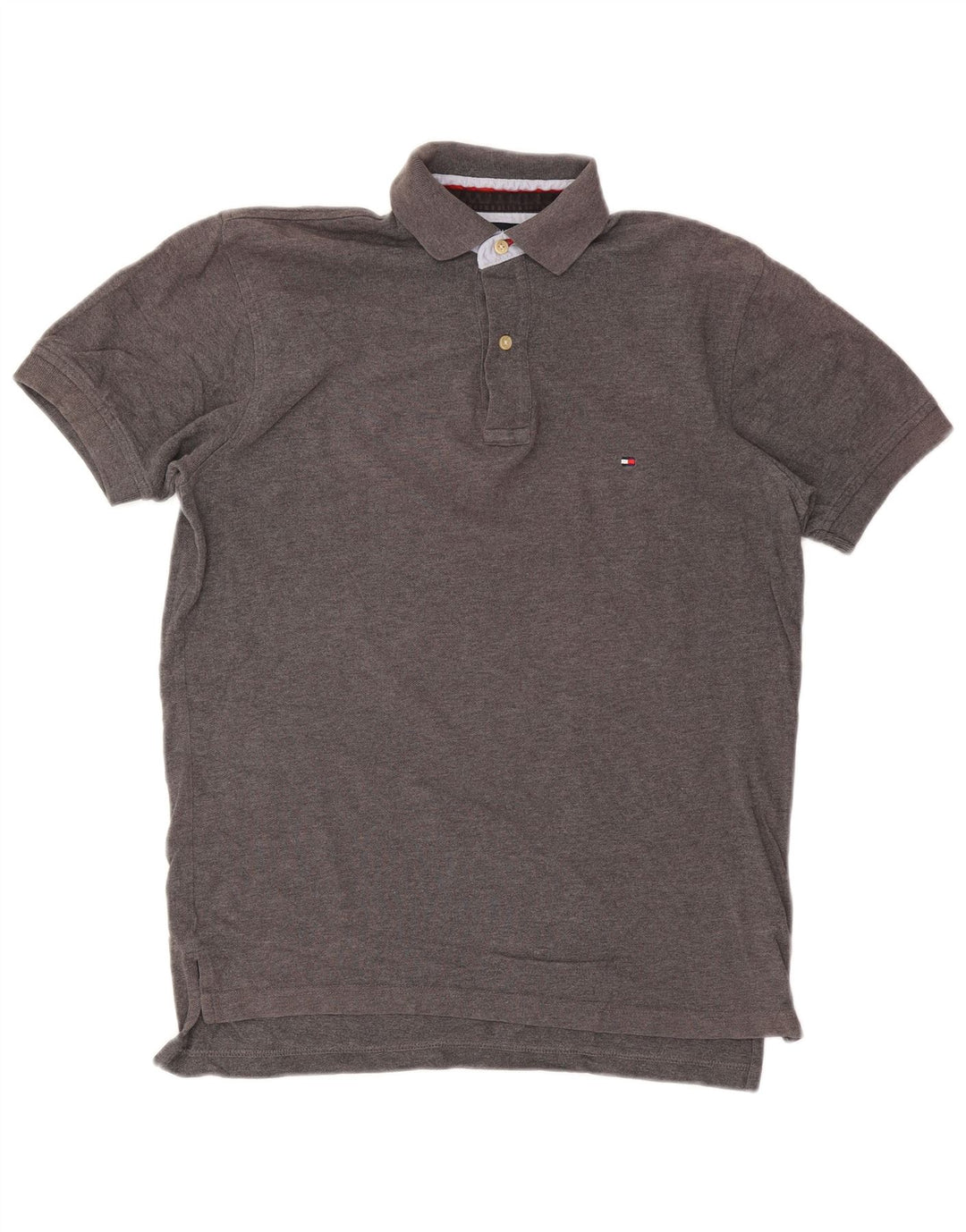 Polo Tommy Hilfiger para hombre de algodón gris pequeño