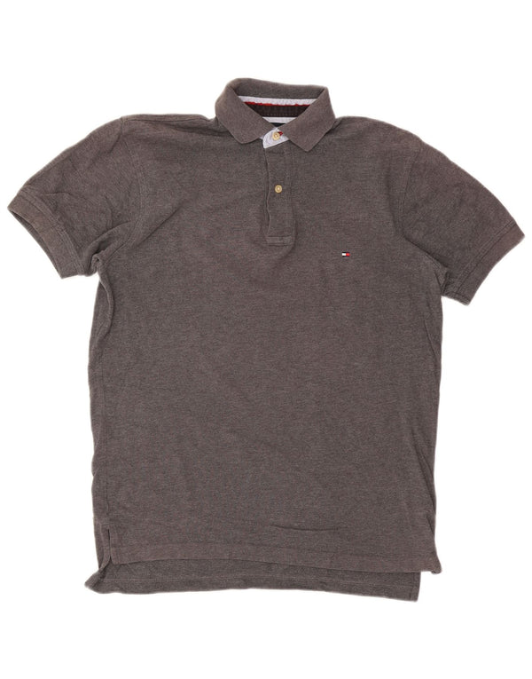 Polo Tommy Hilfiger para hombre de algodón gris pequeño