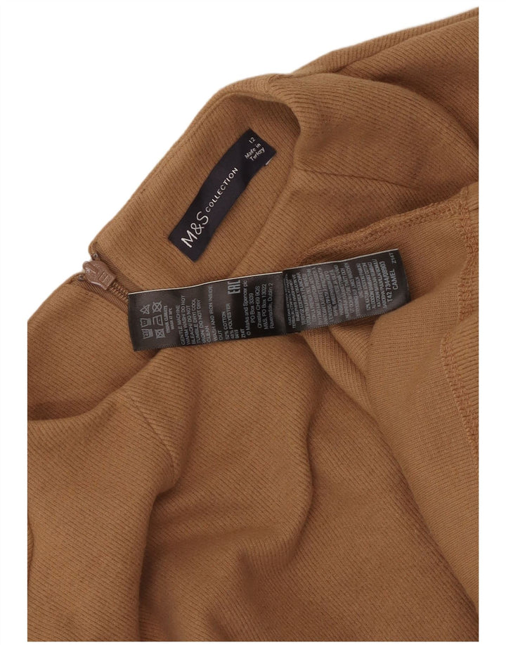 Marks & Spencer Vestido tipo jersey para mujer Reino Unido 42 Algodón marrón medio