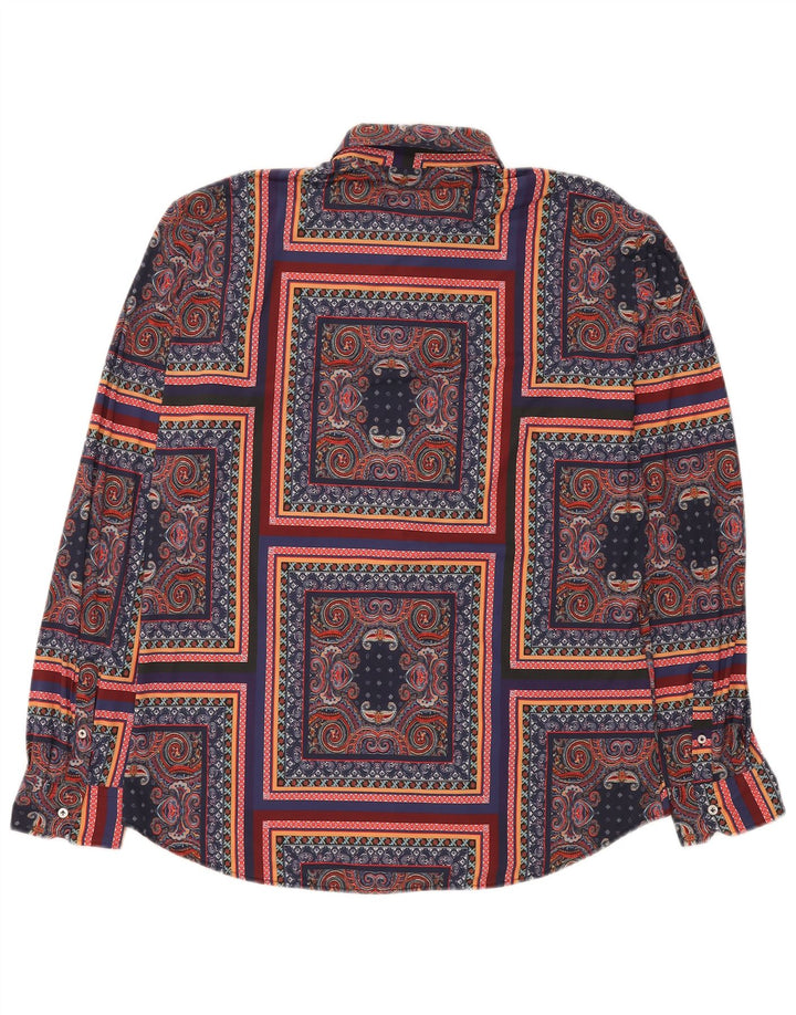Brian Dales Camisa para hombre Talla 42 Grande Azul marino Paisley