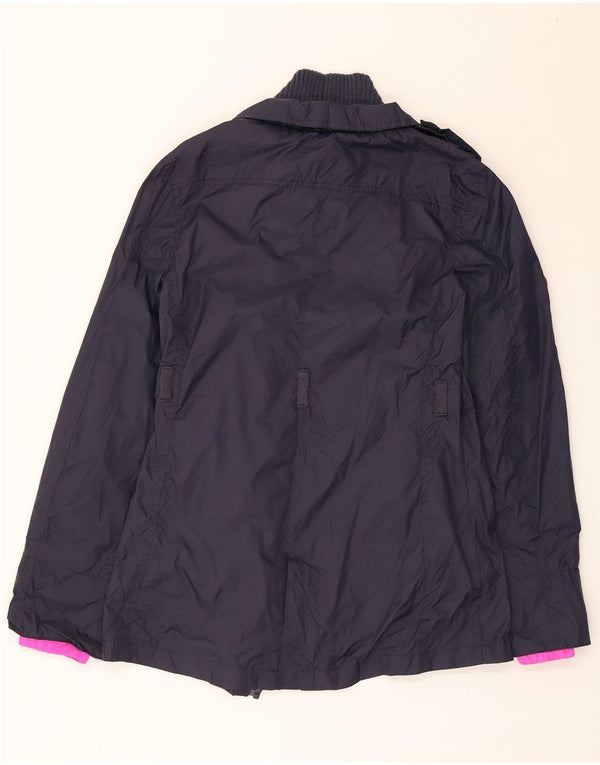 Superdry Chaqueta Impermeable De Doble Botonadura Para Mujer UK 40 Medium Azul Marino Nylon