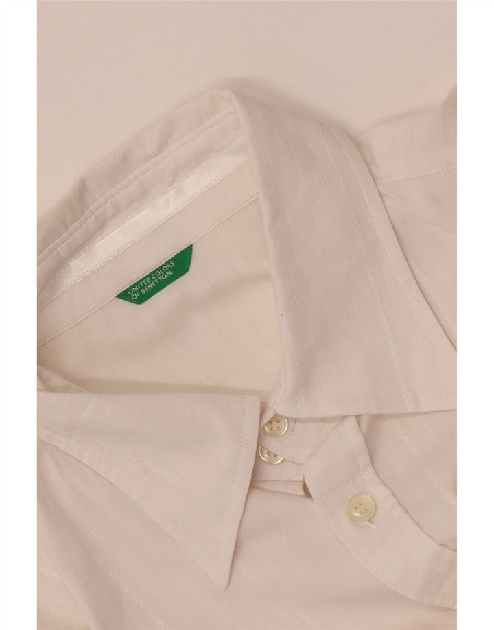 BENETTON Camisa para hombre grande blanca