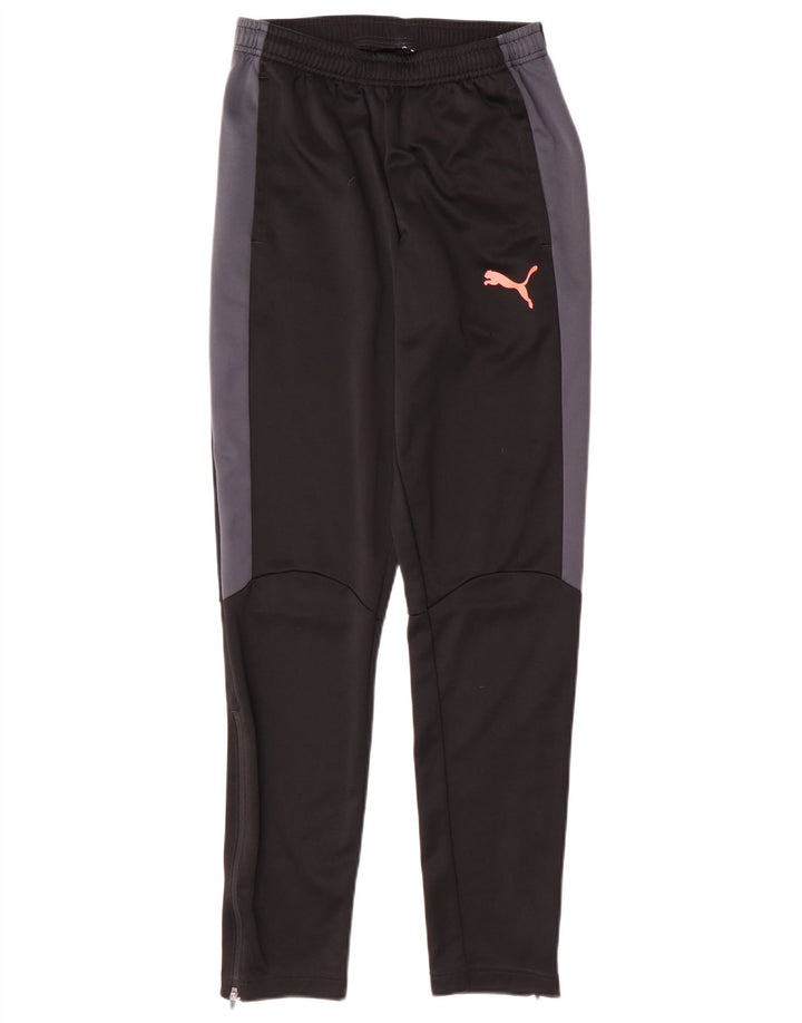 Puma Pantalones De Chándal Para Hombre Pequeños Poliéster Color Block Negro