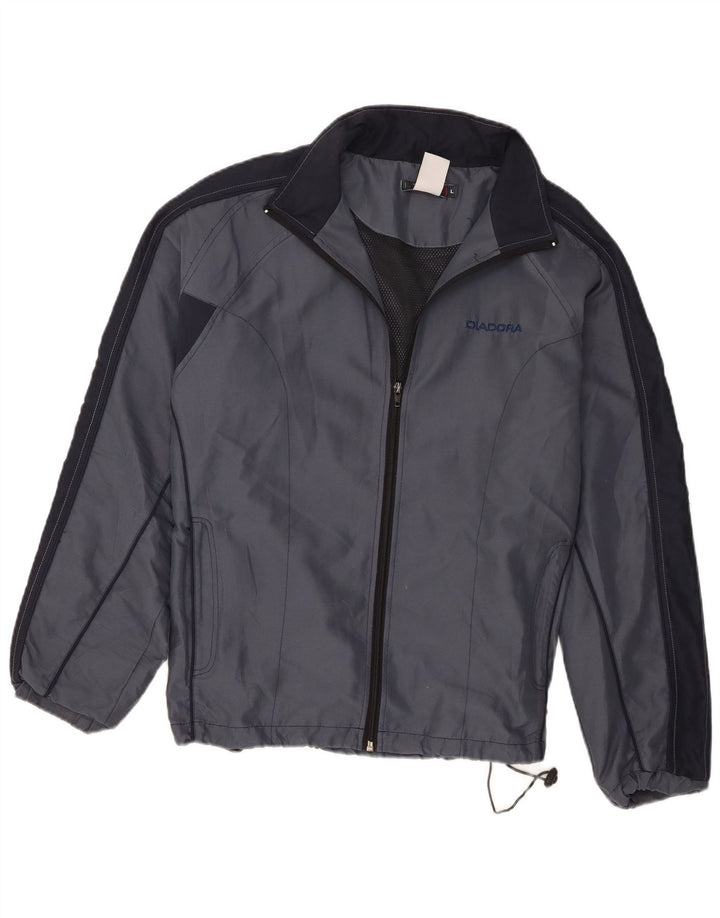 Diadora Hombre Chándal Top Jacket Large Azul Marino Colorblock Poliéster