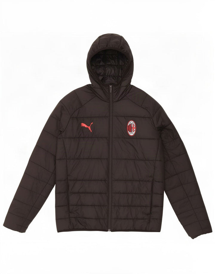 Puma Chaqueta acolchada con capucha AC Milan para niño 13-14 años Negro Poliéster