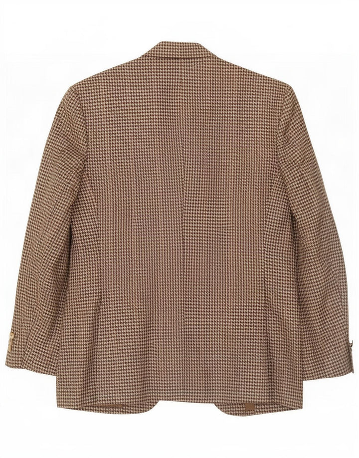 Cantarelli Chaqueta tipo blazer de 2 botones para hombre IT 52 XL Lana de pata de gallo marrón
