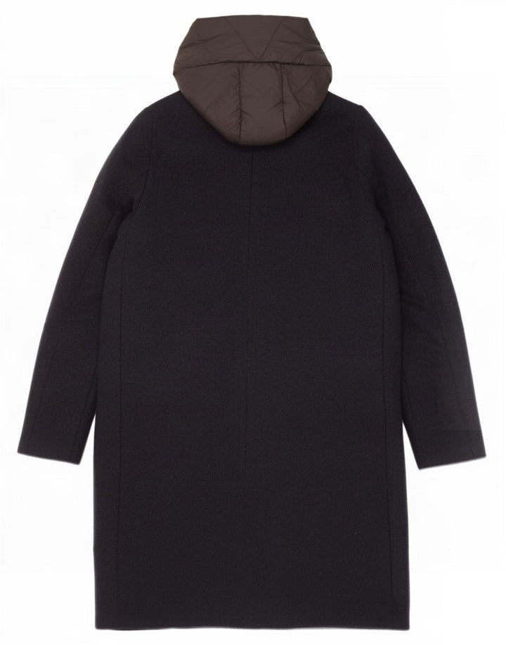 Superdry Abrigo acolchado con capucha para mujer UK 40 Small Poliéster azul marino