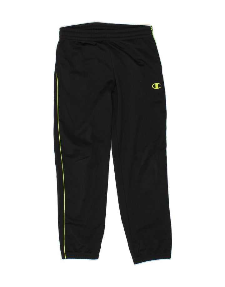 CHAMPION Boys Tracksuit Trousers Joggers 7-8 Years Small  Black Polyester Vintage Champion and Second-Hand Champion from Messina Hembry 