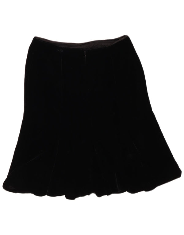 LUISA SPAGNOLI Falda trompeta de terciopelo para mujer IT 44 Medium W30 Viscosa negra