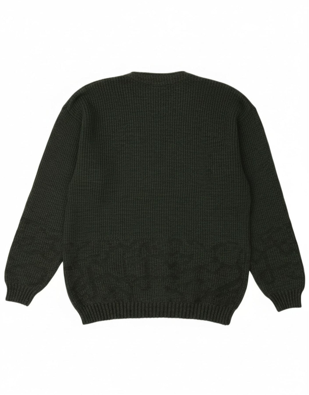 Vintage hombres Cardigan suéter grande verde