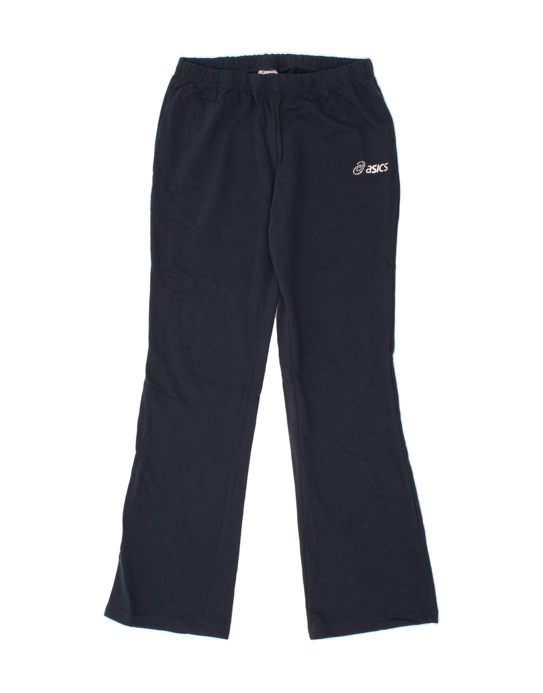 ASICS Womens Tracksuit Trousers UK 14 Medium  Navy Blue Cotton Vintage Asics and Second-Hand Asics from Messina Hembry 
