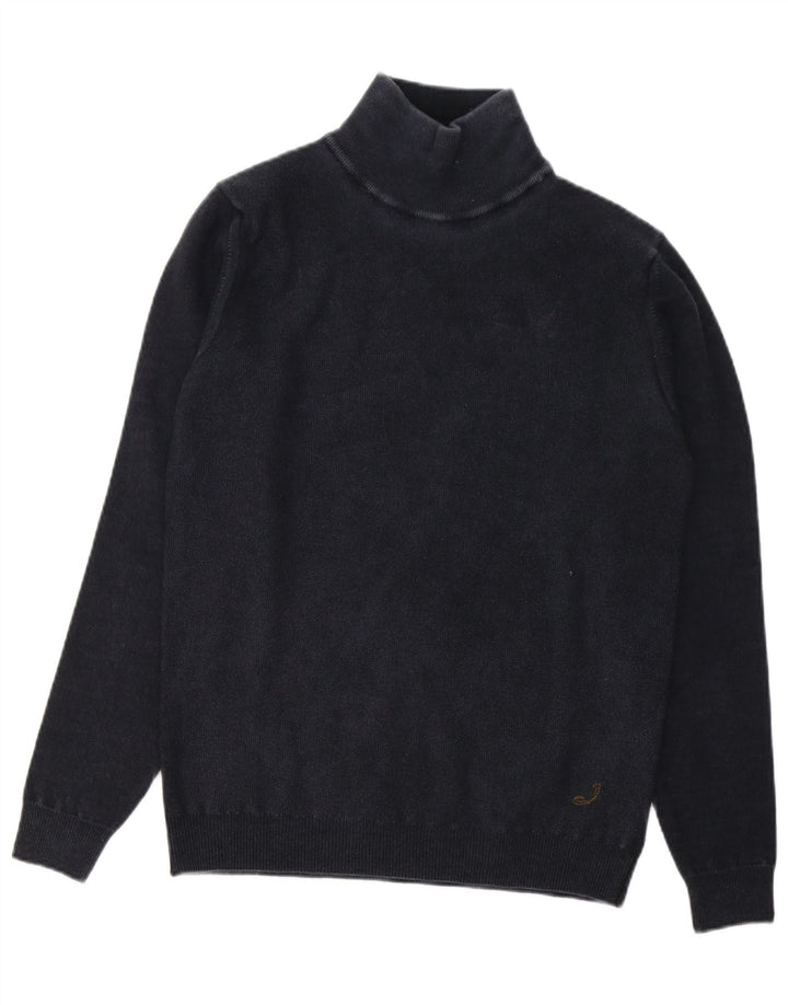 Jacob Cohen Jersey de cuello alto para hombre de lana azul marino mediano