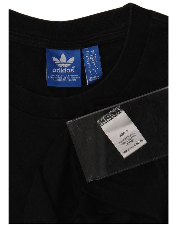 ADIDAS Camiseta gráfica para hombre Top Pequeño Algodón negro