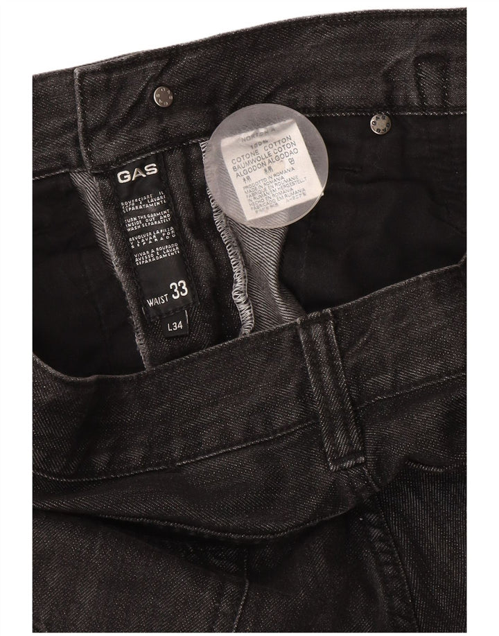 Vaqueros rectos para hombre Gas W33 L34 Algodón gris