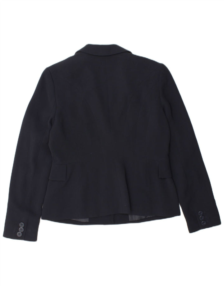 HOBBS Chaqueta tipo blazer de 2 botones para mujer UK 12 Mediana Azul marino Poliéster