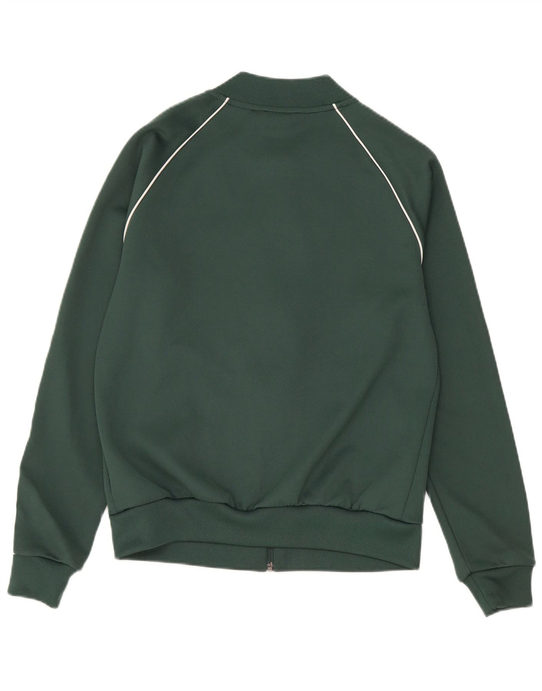 Adidas Mujer Regular Fit Chándal Top Chaqueta UK 10 Pequeño Verde Poliéster