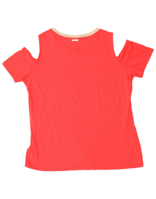 Michael Kors Camiseta con hombros descubiertos para mujer UK 18 XL Algodón rojo