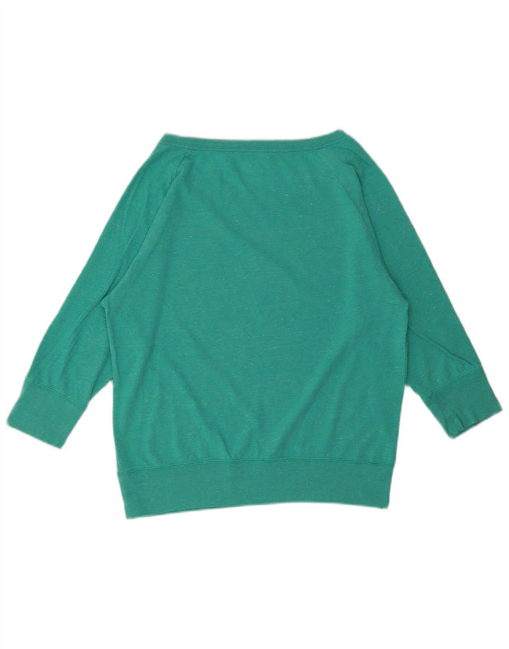 Nike Top gráfico para mujer, manga 3/4, UK 44, medio verde moteado