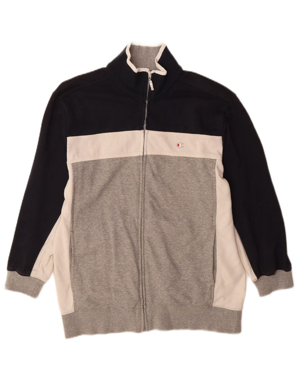 Champion Chaqueta de chándal para mujer UK 46 Grande Gris Colorblock Algodón