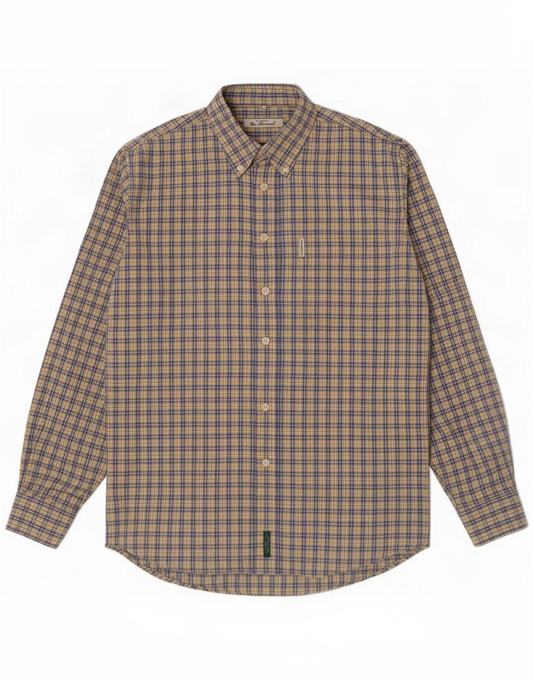 Camisa Ben Sherman para hombre de algodón a cuadros azul grande